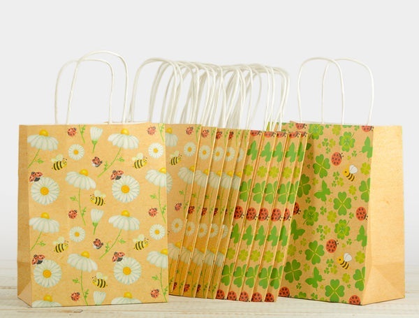 TSI Geschenktüten Kleeblatt, A5, 12 Stück