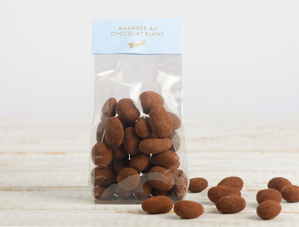 Amandes au chocolat blanc, 120g