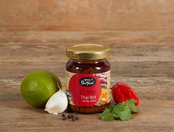 Bio Currypaste Thai rot vegan, würzig-pikant, 125g