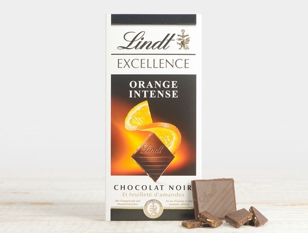 Lindt Excellence Tafelschokolade Dunkel Orange, 100g