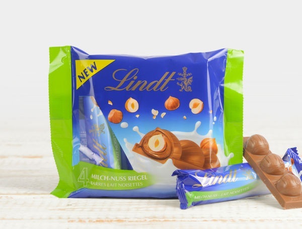 Lindt Schokoladenriegel Milch-Nuss Multipack, 4x35g
