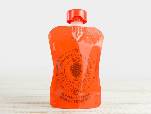 Walliser Früchtekompott Apfel-Erdbeere, 100g