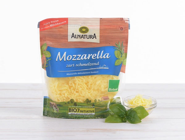 Bio Mozzarella gerieben, 150g
