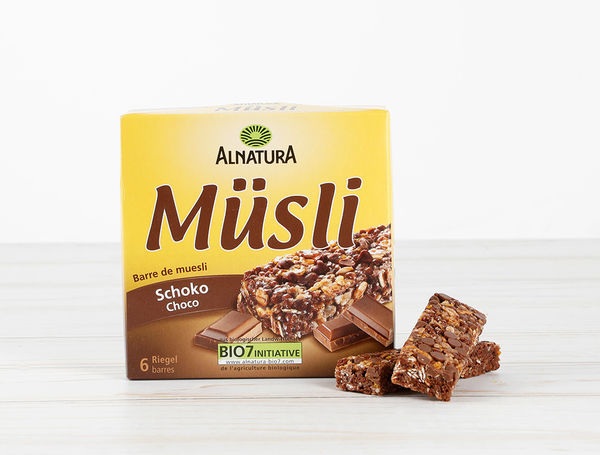 Bio Müsli Schoko Riegel, 6 Stück, 150g