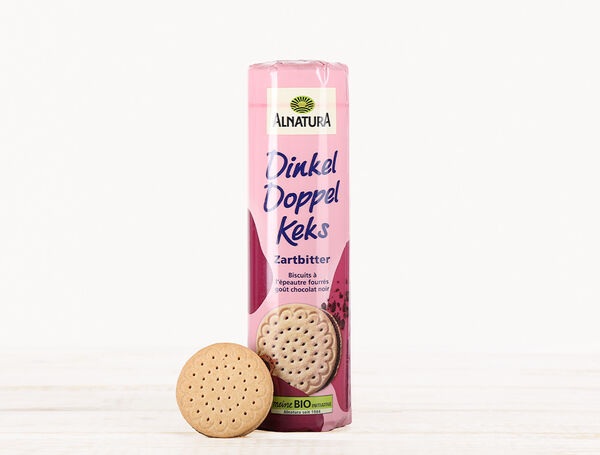 Bio Dinkel Doppelkeks Zartbitter, 330g