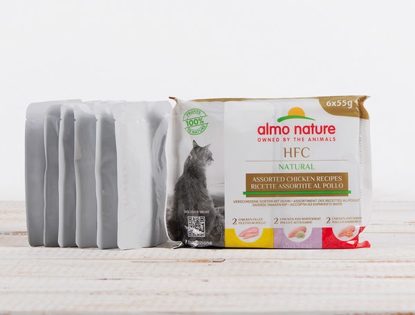 almo nature HFC Natural Adult- Multi Pack - Verschiedene Sorten Mit Huhn, 6x55g