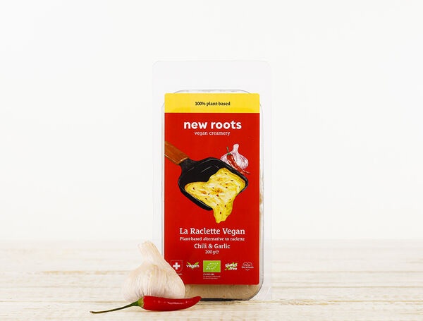 Bio Pflanzliche Alternative zu Raclette - La Raclette Vegan, Chili & Garlic, 200g