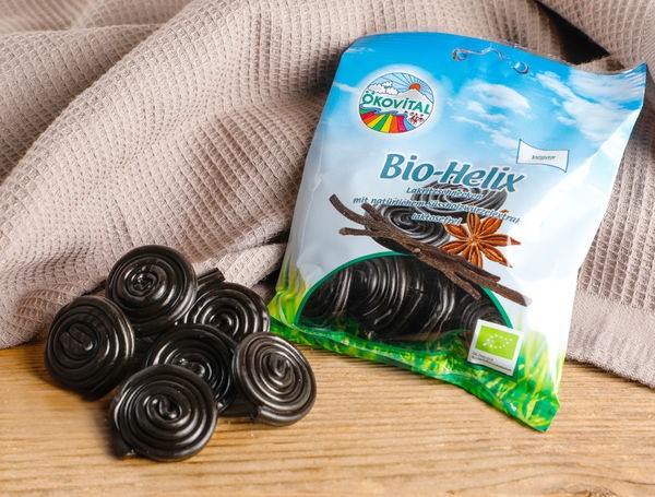 Bio Helix-Lakritzschnecken-Fuchtgummi, 80g