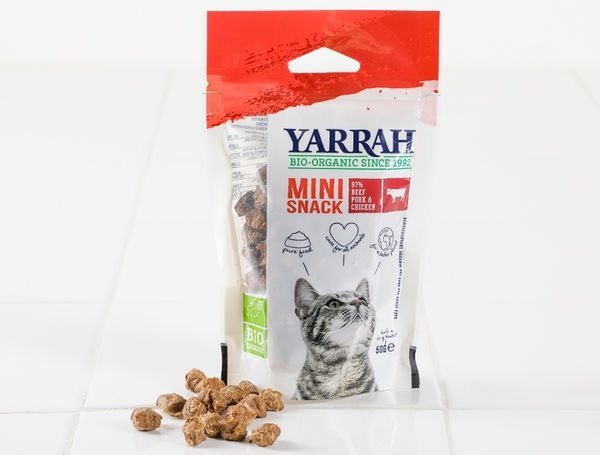 Bio Katzen Mini-Snack Rind, Schwein & Poulet, 50g