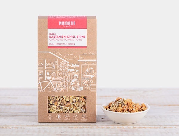Bio Müesli glutenfrei Kastanien-Apfel-Birne, 350g