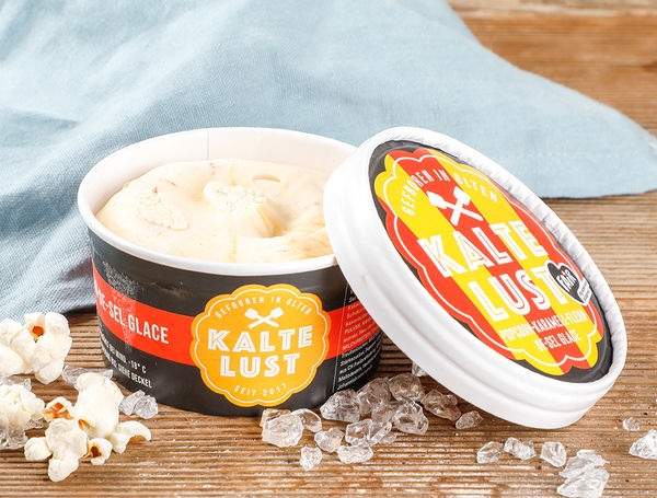 Glacé Becher Popcorn-Karamell-Fleur-de-Sel, 120ml