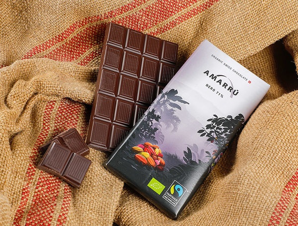 Bio AMARRÙ Dunkle Schoggi mit 71% Kakaogehalt, 100g