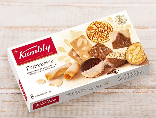 Kambly Guetzli Primavera, 8 Sorten, 175g