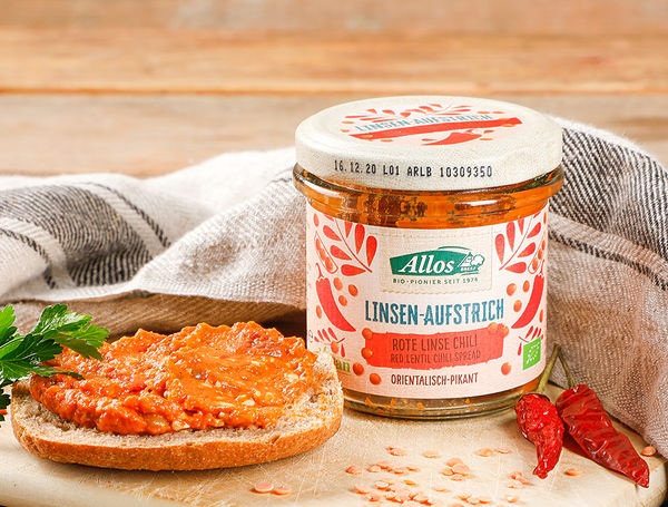 Bio Aufstrich rote Linsen mit Chili, 140g