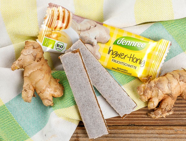 Bio Fruchtschnitte Ingwer-Honig, 40g