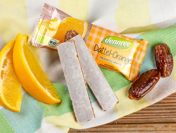 Bio Fruchtschnitte Dattel-Orange, 40g