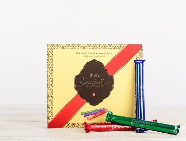 Hüppen Tradition - Praliné, Moca, Gianduja vegan, 300g