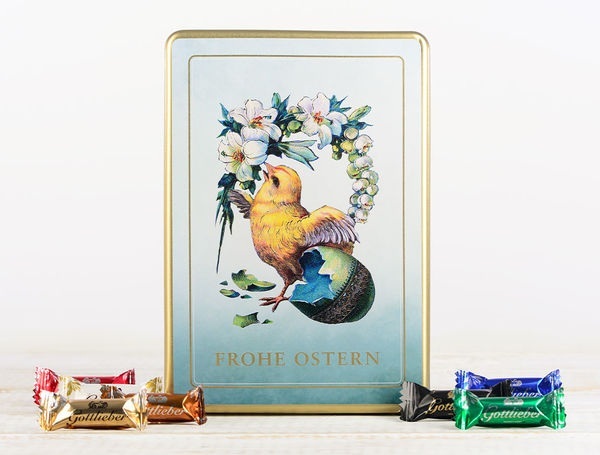 Frohe Ostern Dose Mini-Hüppen, 8 Sorten, 64 Stücke, 240g