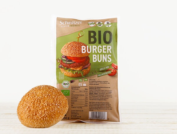 Bio Hamburgerbrötchen glutenfrei, 4 Stück, 250g