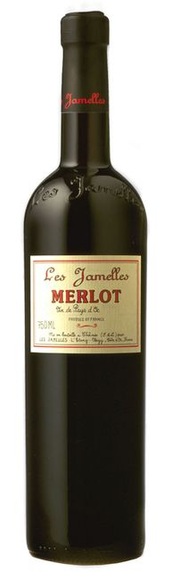 Merlot Vin de Pays d'Oc 2017 - Les Jamelles - 75 cl - Rotwein - Midi - Languedoc-Roussillon, Frankreich