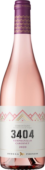 Bodegas Pirineos 3404 Tempranillo, Cabernet Rosado Somontano DO - 75cl - Somontano, Spanien