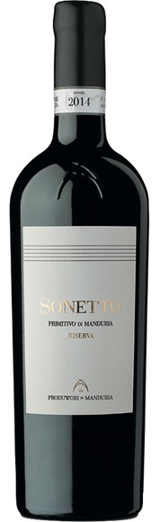 Produttori Vini di Manduria Sonetto Primitivo di Manduria Riserva DOP - 75cl - Apulien, Italien