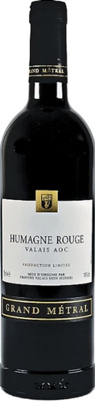 Humagne rouge du Valais AOC Grand Metral 2017 - Provins - 75 cl - Rotwein - Wallis, Schweiz