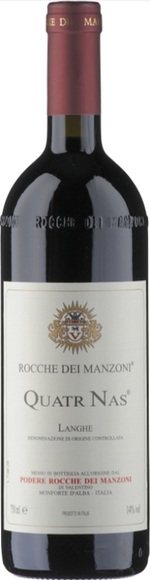 Quatr Nas Langhe DOC 2012 - Rocche dei Manzoni (Holzkiste) - 300 cl - Rotwein - Piemont, Italien