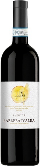 Barbera d'Alba DOC Elena 2016 - Sarotto - 75 cl - Rotwein - Piemont, Italien