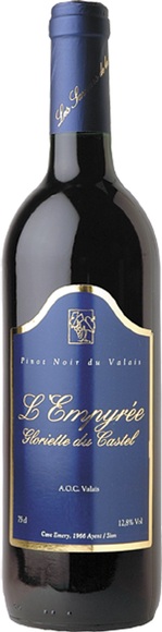 Pinot noir du Valais AOC L'Empyree 2017 - Cave Louis-Bernard Emery - 75 cl - Rotwein - Wallis, Schweiz