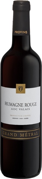 Provins Humagne rouge du Valais AOC Grand Metral - 50cl - Wallis, Schweiz