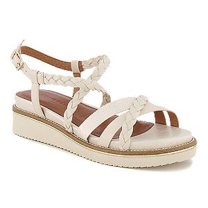 Tamaris Damen Hohe Sandalette Weiss