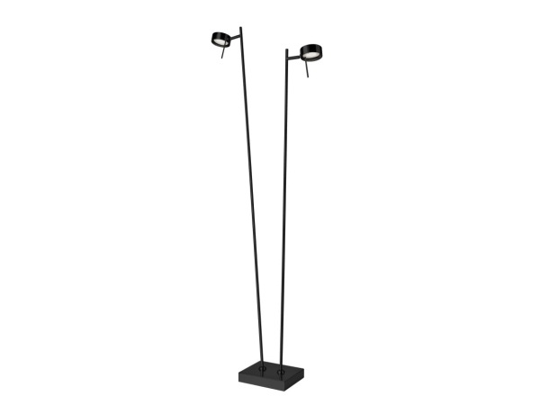 LED-Stehleuchte Bling, Dimmer, zweiflammig schwarz