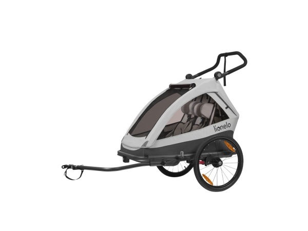 Lionelo, Freizeit Outdoor, Lionelo Fahrradanhänger Cama Grey Stone mit Kinderwagenfunktion, Produkte & Wohnen