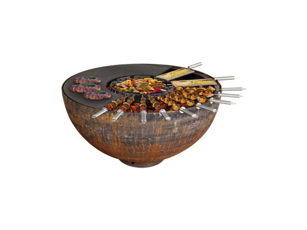 Mr.Grill, Feuerschale, Mr.Grill Feuerschale Rusty mit Grillring Feuerschale, Produkte & Wohnen