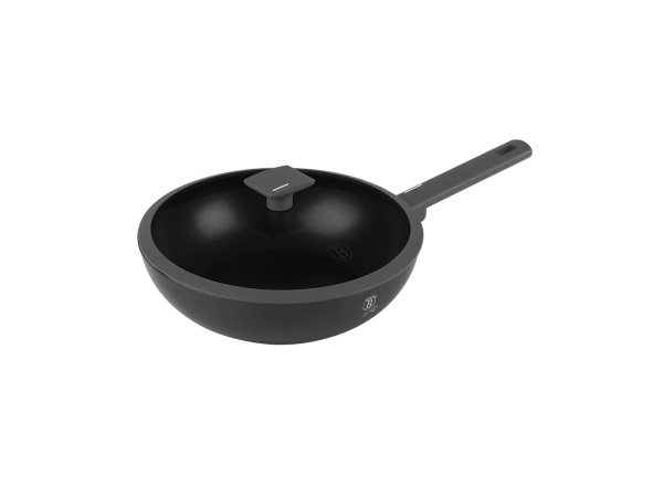 Berlinger, Küchenbedarf, Berlinger Haus Wok Bratpfanne Ø 28cm mit Deckel Anthracite Collection, Produkte & Wohnen
