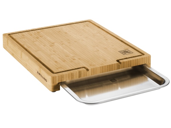 BBQ+ Schneidebrett Bambus mit Schublade, 39x30cm