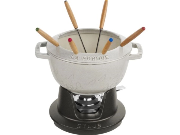 Staub - 10-teiliges Fondue-Set, 20 cm - Weisser Trüffel