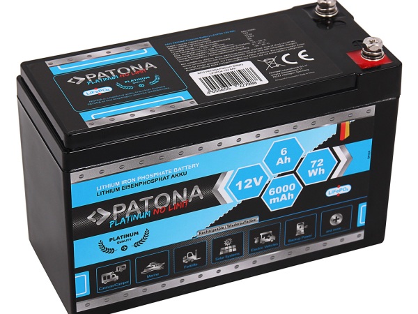 Patona, Unsere Neuheiten, Patona LiFePO4 12V 6Ah E-Mobility, Produkte & Wohnen