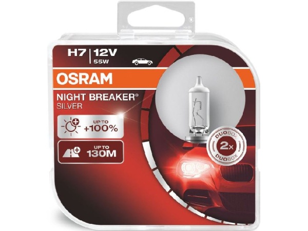 Osram Auto Halogen Leuchtmittel Night Breaker® Silver H7 55 W 12 V