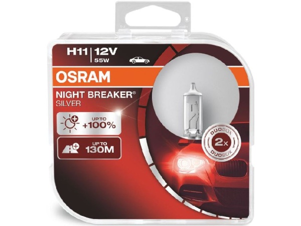 Osram Auto Halogen Leuchtmittel Night Breaker® Silver H11 55 W 12 V