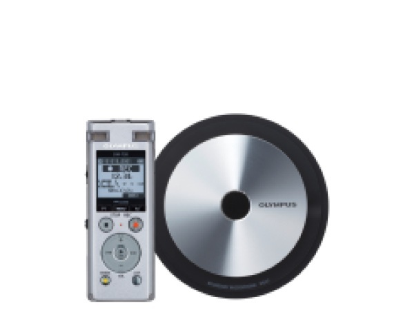 Olympus DM-720 Meet & Record Kit Small Digitales Diktiergerät Aufzeichnungsdauer (max.) 985 h Silber inkl. 1