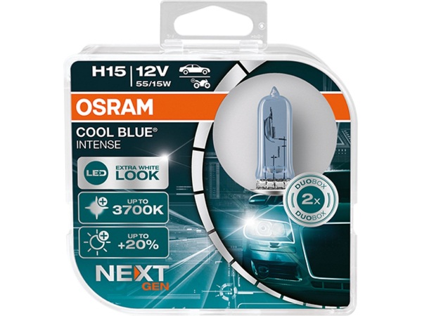 Osram Auto 64176CBN-HCB Halogen Leuchtmittel COOL BLUE® INTENSE H15 15/55 W 12 V