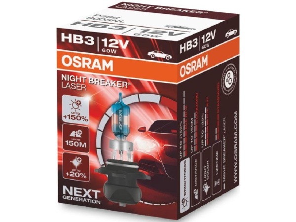 Osram Auto Halogen Leuchtmittel Night Breaker® Laser Next Generation HB3 60 W 12 V