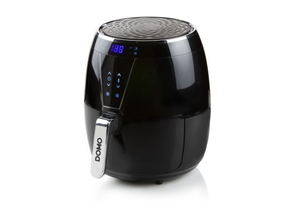 DOMO XL 4L Heißluft-Fritteuse 1500 W Überhitzungsschutz, Cool-Touch-Gehäuse, mit Display Schwarz