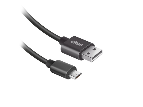 EKON ECITUSBMICR18MMK - Kabel USB-A zu Micro-USB (Schwarz)