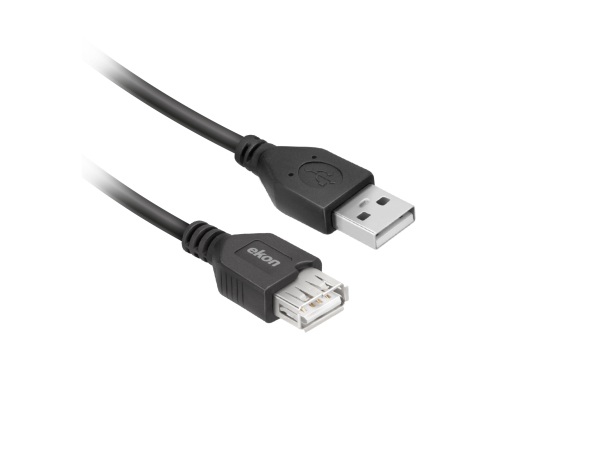 EKON ECITUSB30MFK - USB-Verlängerungskabel (Schwarz)