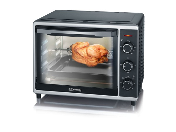 Severin To2056 - Minibackofen (Schwarz/Silber)