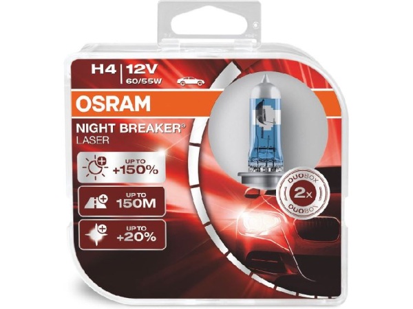 Osram - Night Breaker Laser Glühbirne Duobox H4 - 12V
