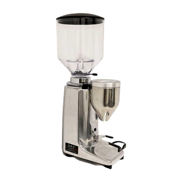 SPC Elektronische Kaffeemühle Kegelmahlwerk aluminium